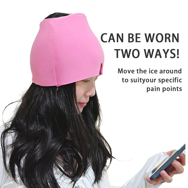 Reusable Gel Ice Migraine Relief Cap – Cold Compression Head Wrap