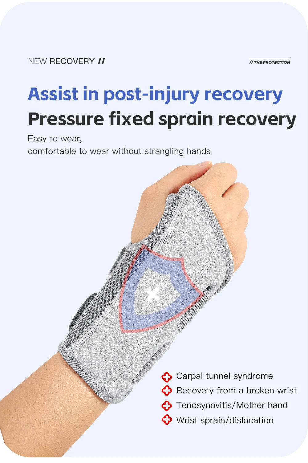 Wrist Stabilising Brace – Adjustable Support with Built-In Splint