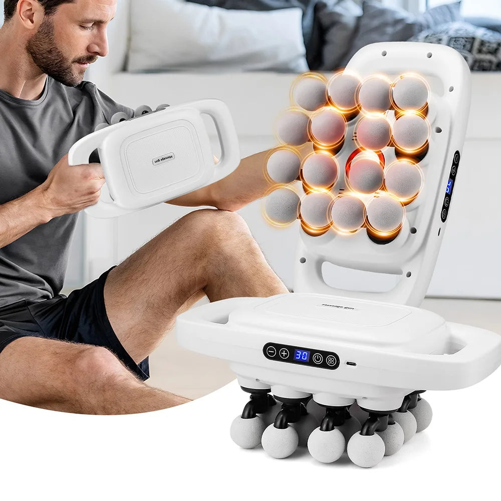 16-Head Percussion Massage Gun – High-Frequency Muscle Relief Device
