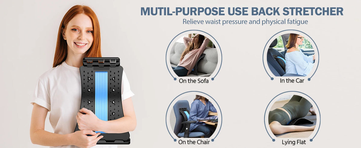 Adjustable Back Stretcher Board – Multi-Level Lumbar & Upper Back Support