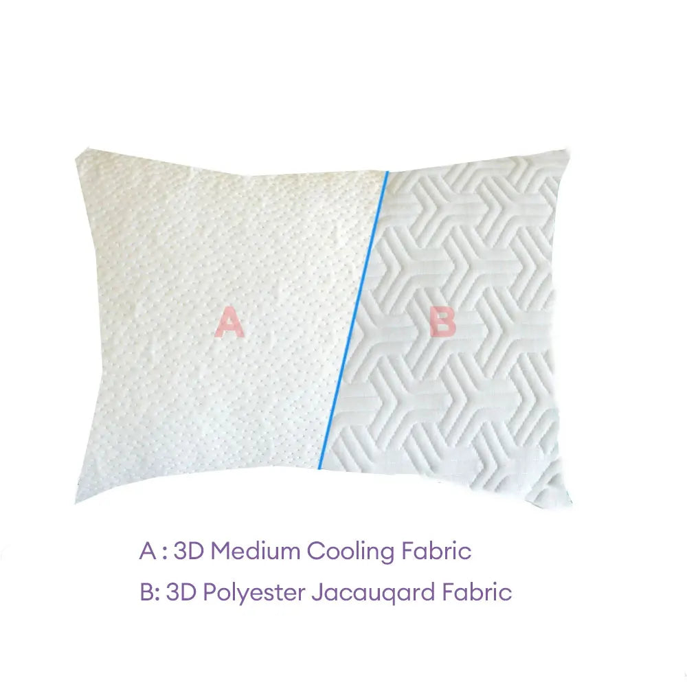 Cooling Memory Foam Pillow with Zipper – Adjustable Firmness Dual-Sided Design