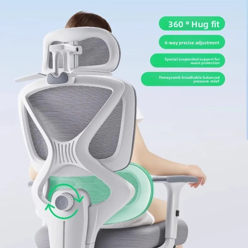 Ergonomic Gaming & Office Chair – Reclining with Lumbar Support & 4D Armrests