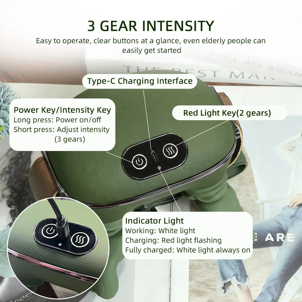 Wireless Neck & Shoulder Massager – Kneading Trapezius Support with Brushless Motor