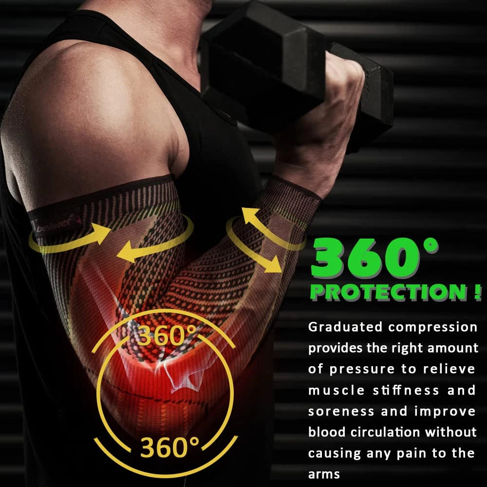Breathable Elbow Compression Sleeve – Non-Slip Arm Support for Sports & Workouts