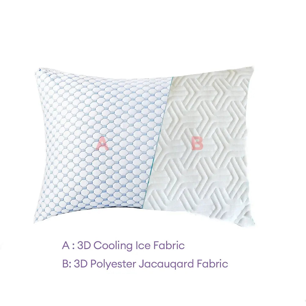 Cooling Memory Foam Pillow with Zipper – Adjustable Firmness Dual-Sided Design