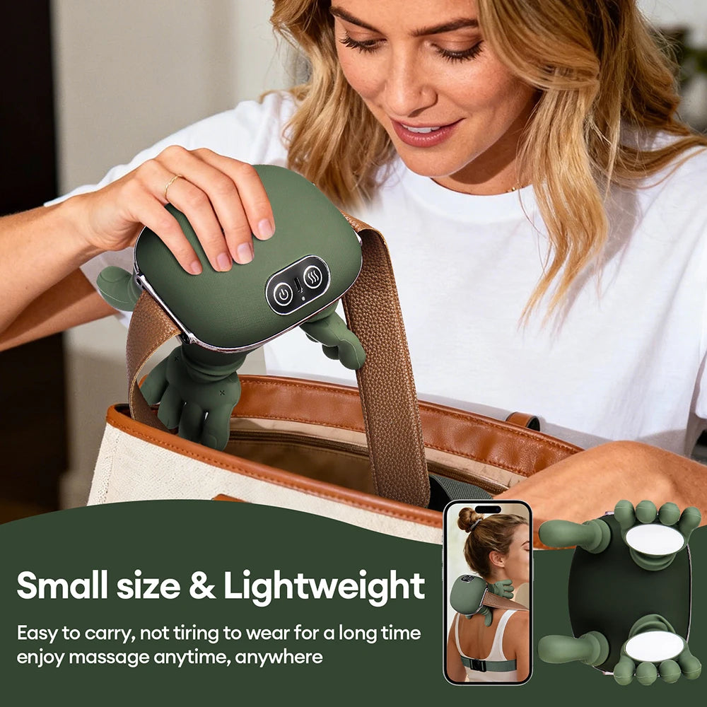 Wireless Neck & Shoulder Massager – Kneading Trapezius Support with Brushless Motor