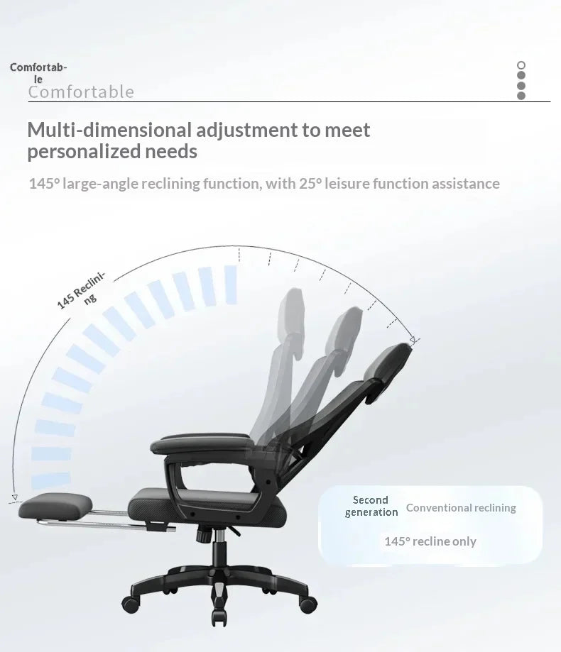 Adjustable Gaming & Office Chair – Reclining Ergonomic Comfort Seat