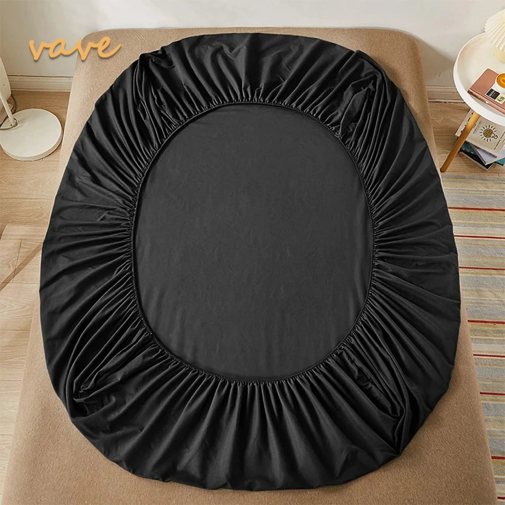 100% Cotton Fitted Sheet – Adjustable Non-Slip Mattress Cover (Single to King)