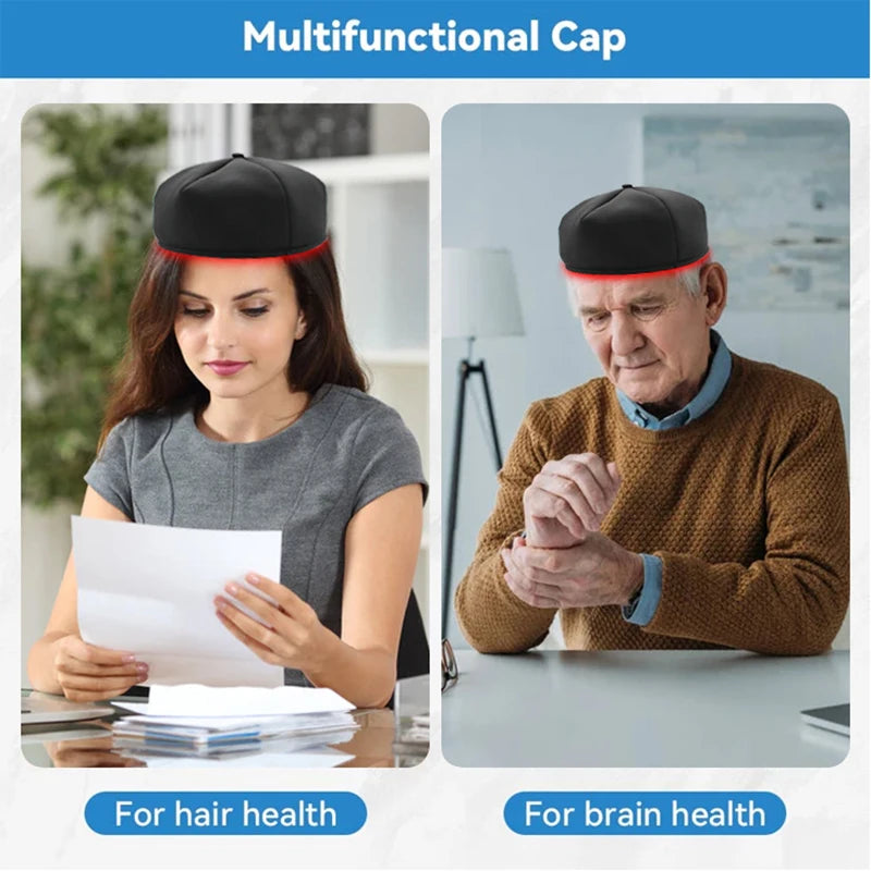 Red & Near Infrared Light Therapy Cap – 660nm & 830nm LED Hair Growth Device