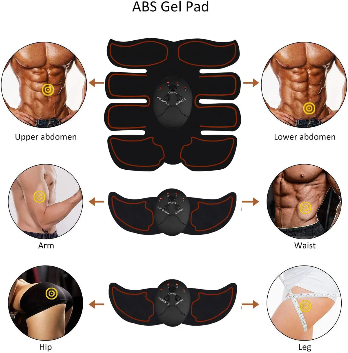 EMS Muscle Stimulator Belt – Wireless Ab, Arm & Leg Training Device