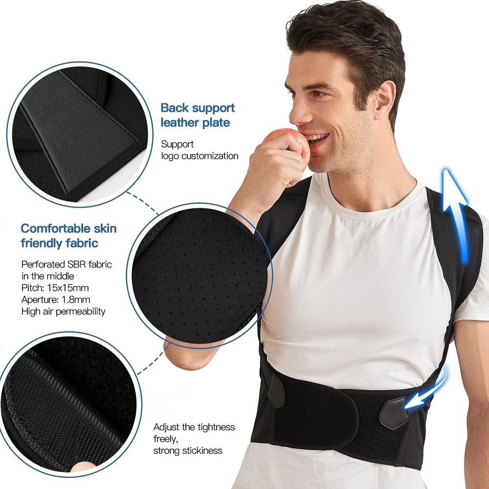 Adjustable Posture Corrector – Upper & Lower Back Support Brace