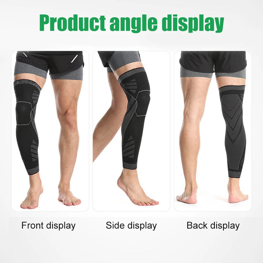 Full Leg Compression Sleeve – Long Knee Support for Sports & Pain Relief