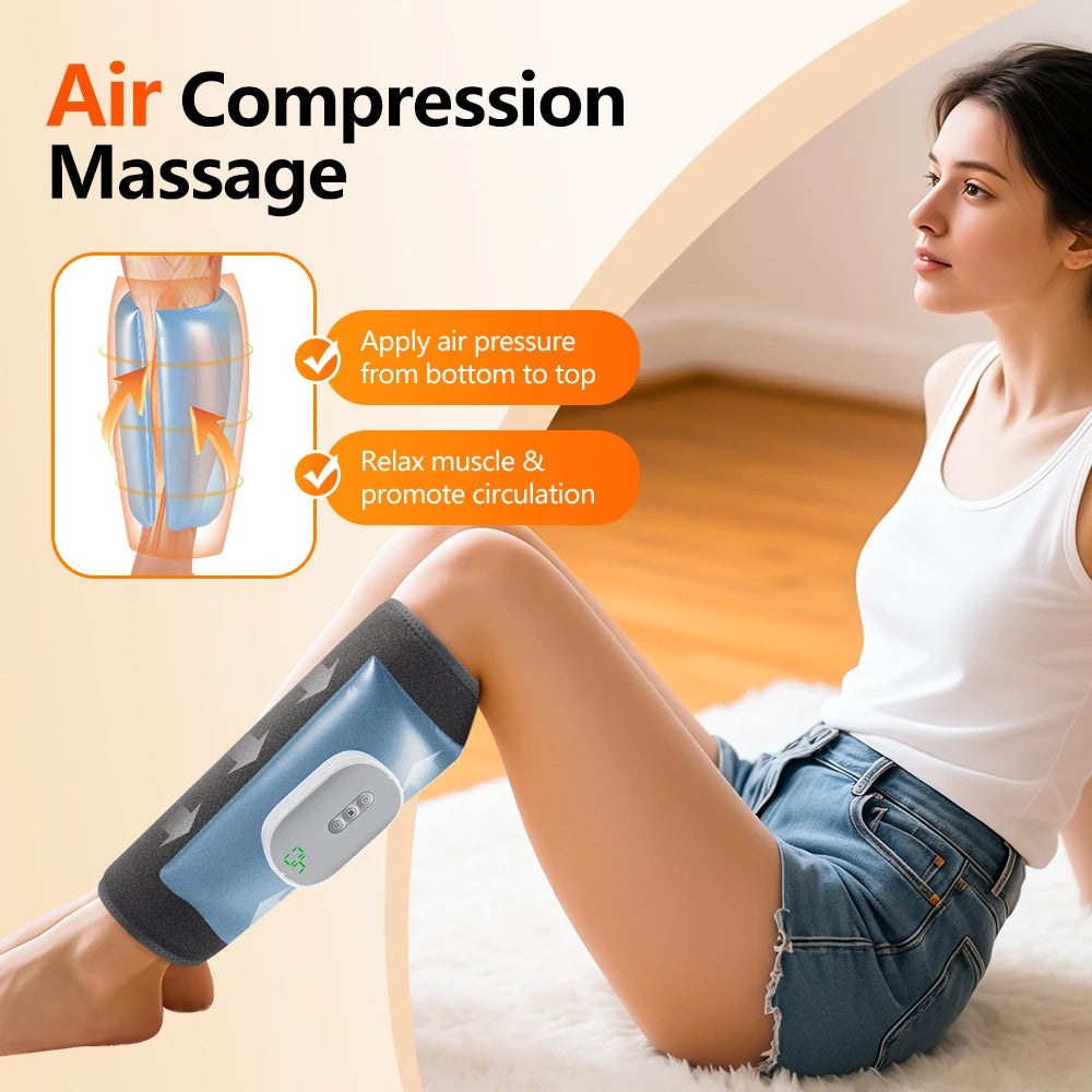 360° Air Compression Leg Massager – Wireless Calf Muscle Recovery