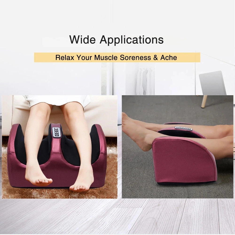 Shiatsu Foot & Calf Massager – Heated Kneading Relief for Tired Muscles