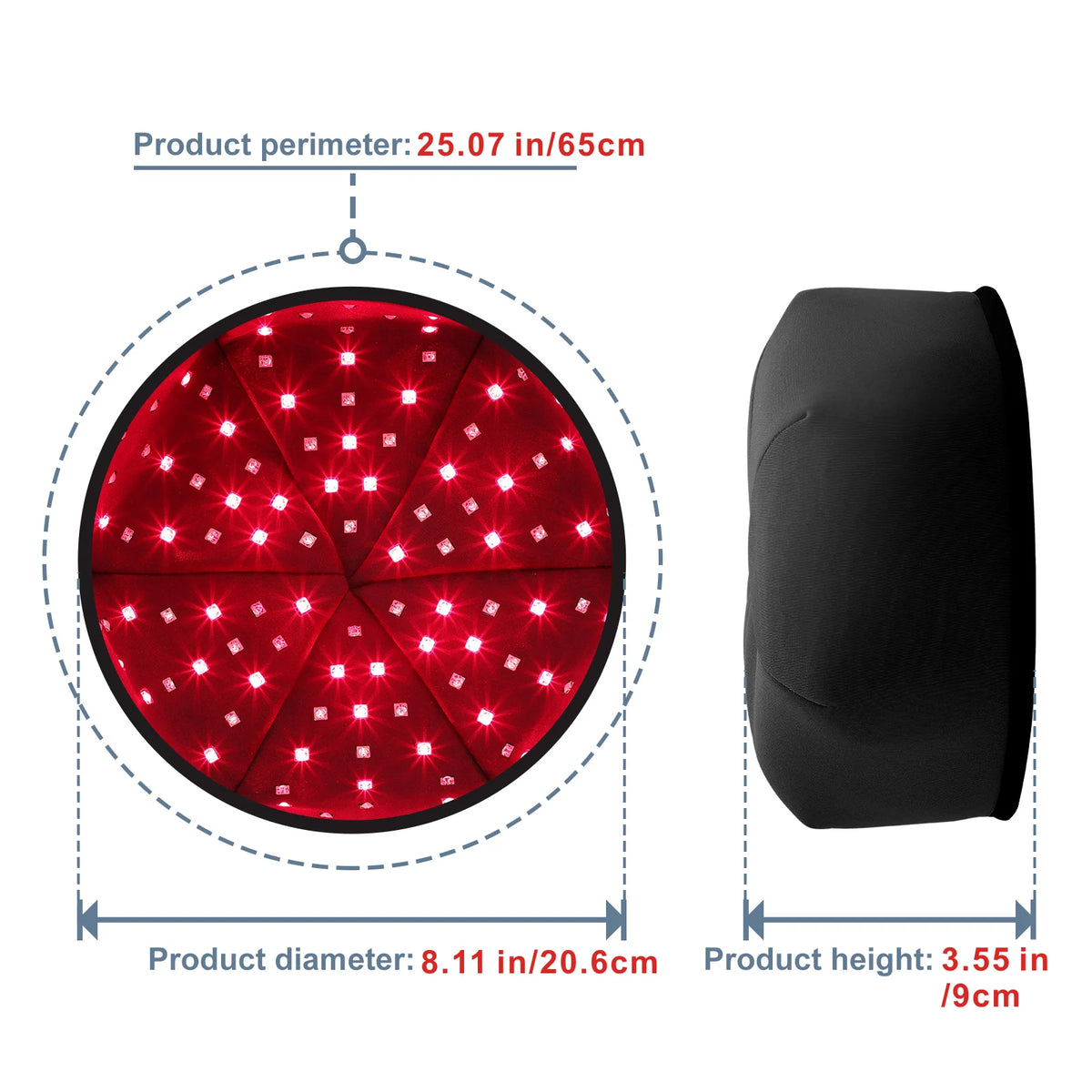 Red & Near Infrared Light Therapy Cap – 660nm & 830nm LED Hair Growth Device