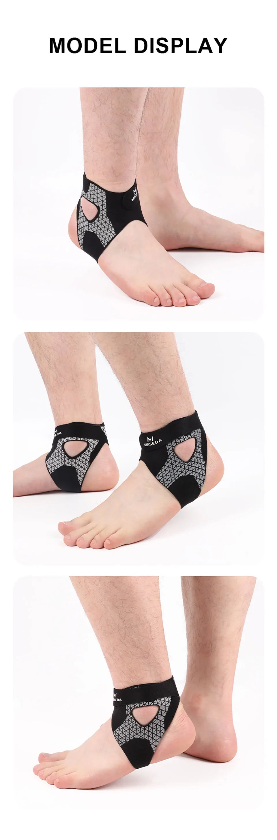 Adjustable Strap Ankle Support Brace – Ultra-Thin Compression Stabilizer