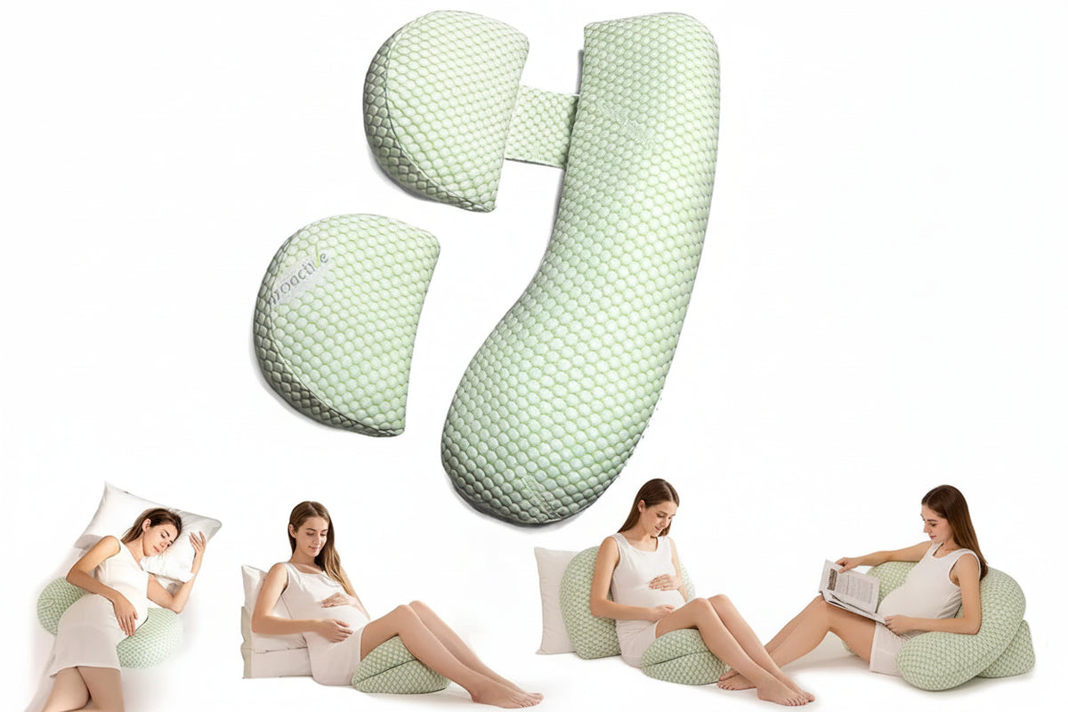 Adjustable Pregnancy Body Pillow Set – Maternity Support Cushion for Side Sleepers