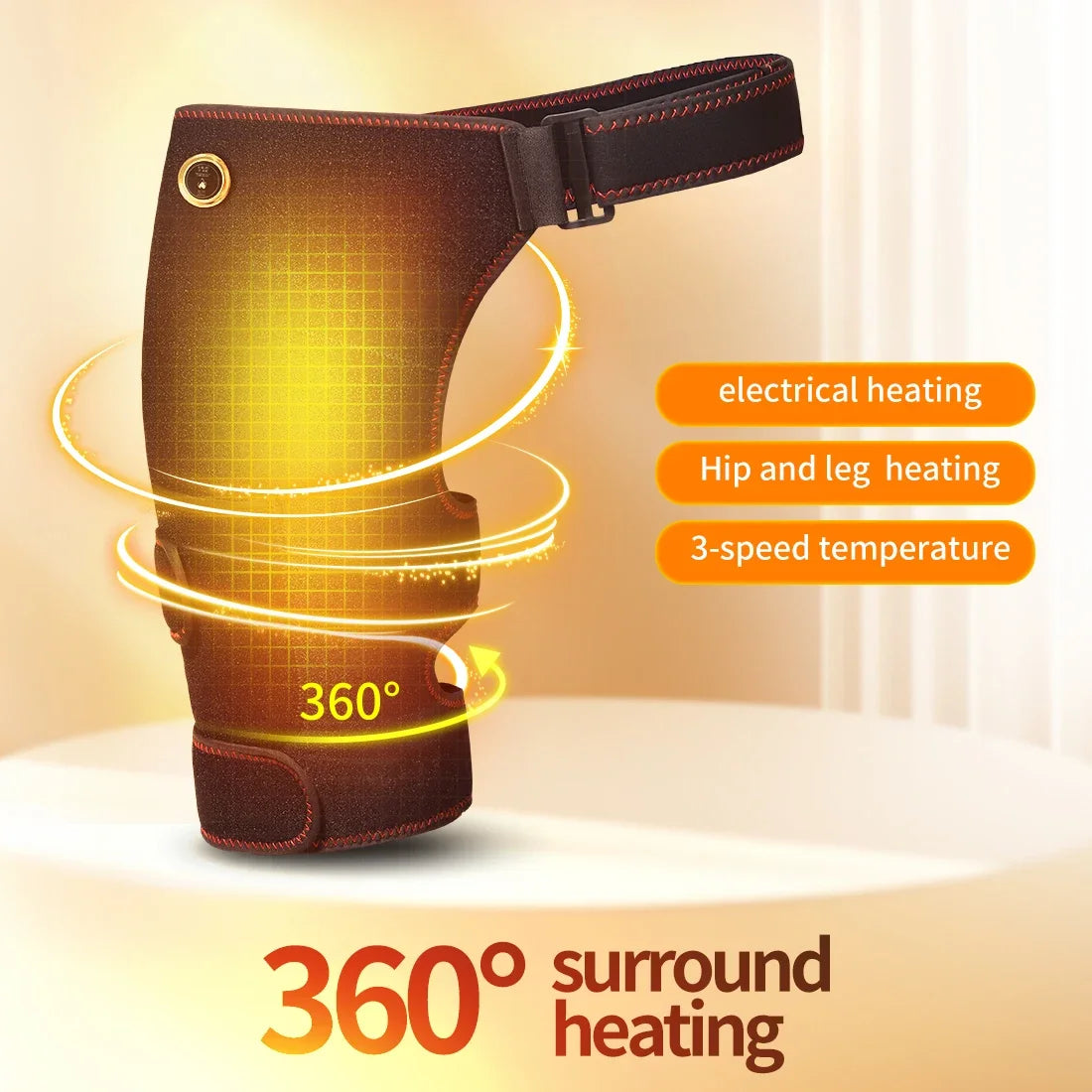 Heated Hip Support Wrap with Massage – USB-Powered Brace for Lower Back & Hip Comfort