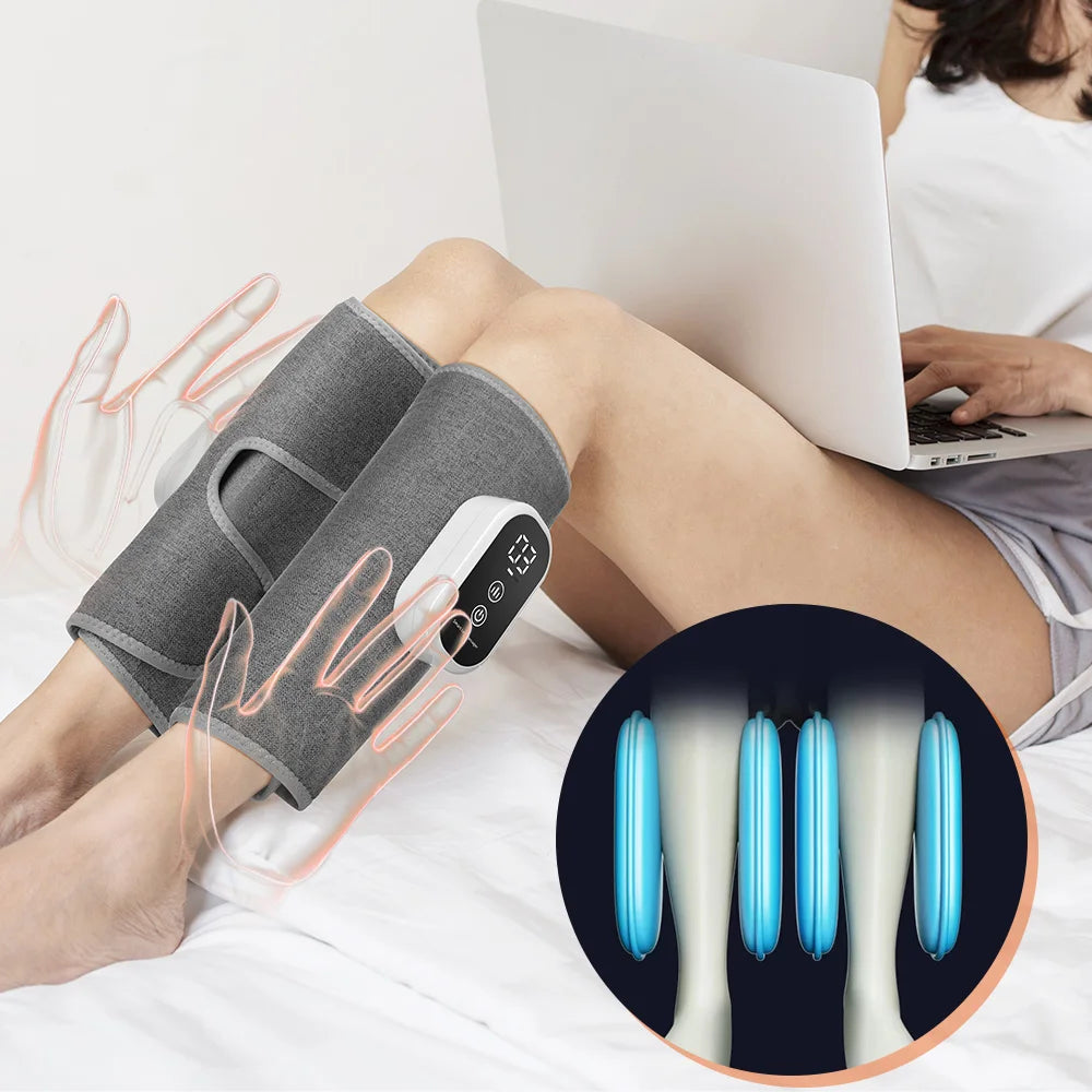 360° Air Compression Leg Massager – Wireless Calf Muscle Recovery