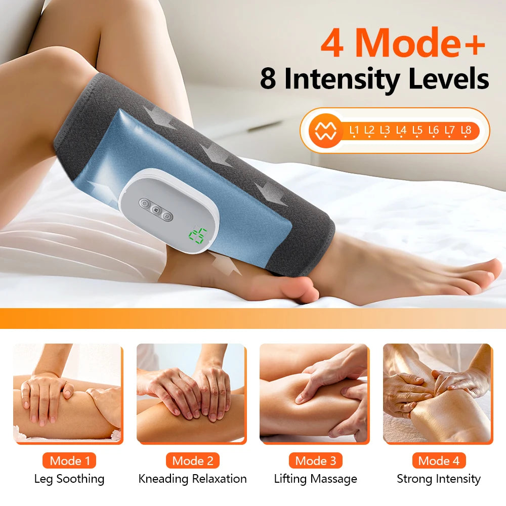 360° Air Compression Leg Massager – Wireless Calf Muscle Recovery