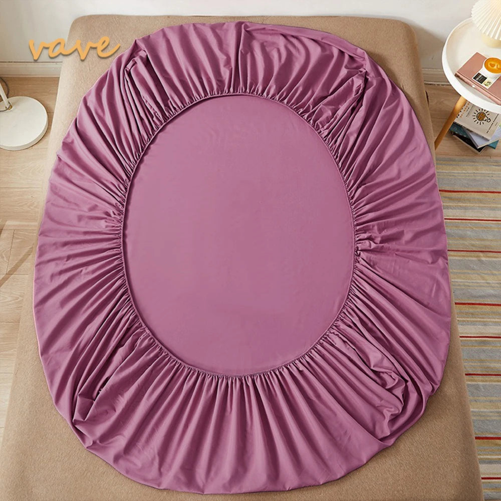 100% Cotton Fitted Sheet – Adjustable Non-Slip Mattress Cover (Single to King)
