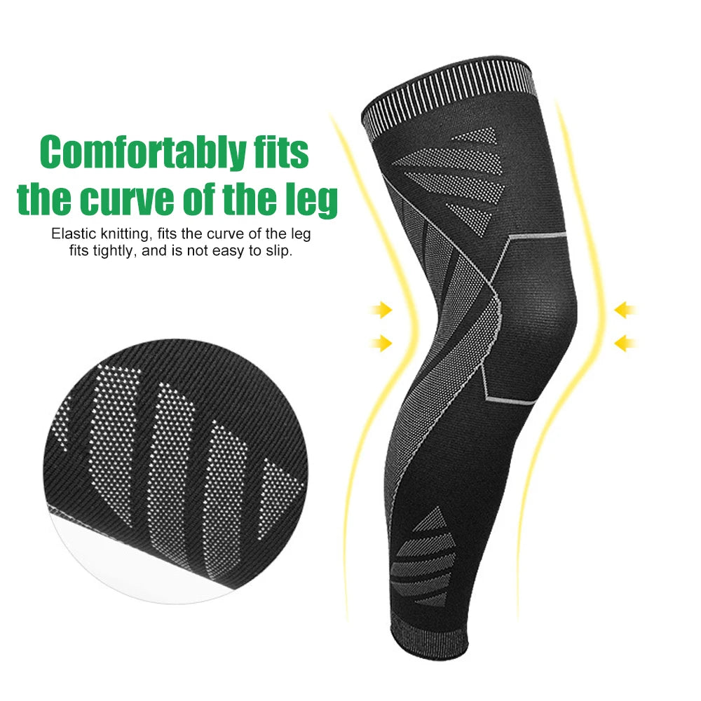 Full Leg Compression Sleeve – Long Knee Support for Sports & Pain Relief