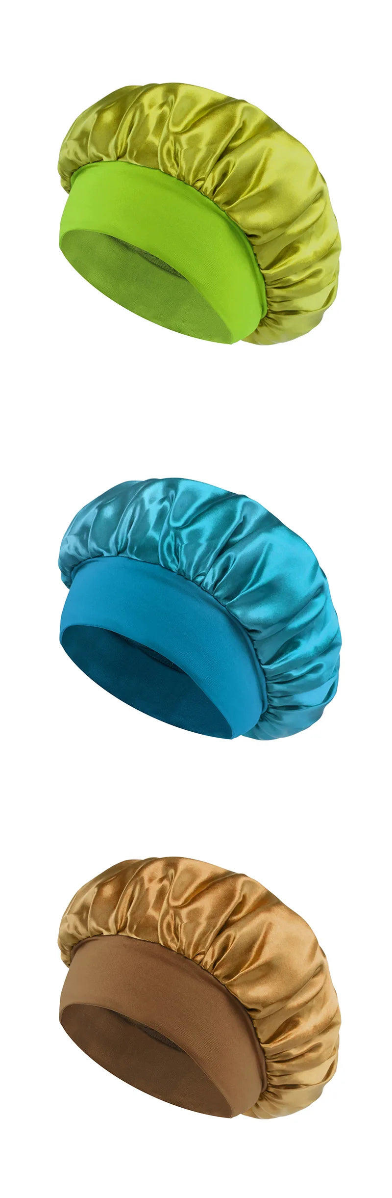 Women’s Satin Hair Bonnet – Soft Elastic Sleep Cap for Hair Care