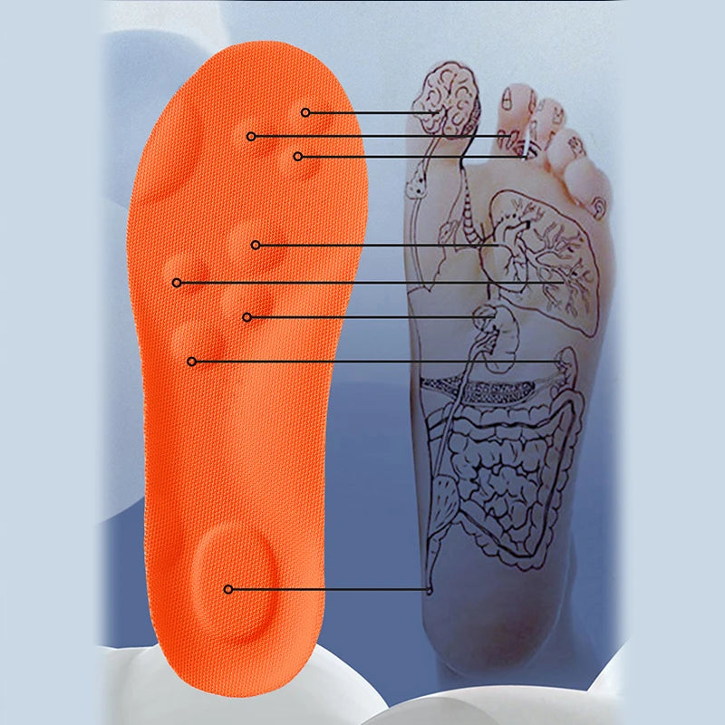 Breathable Latex Sport Insoles – Shock Absorption & Arch Support (1–4 Pairs)