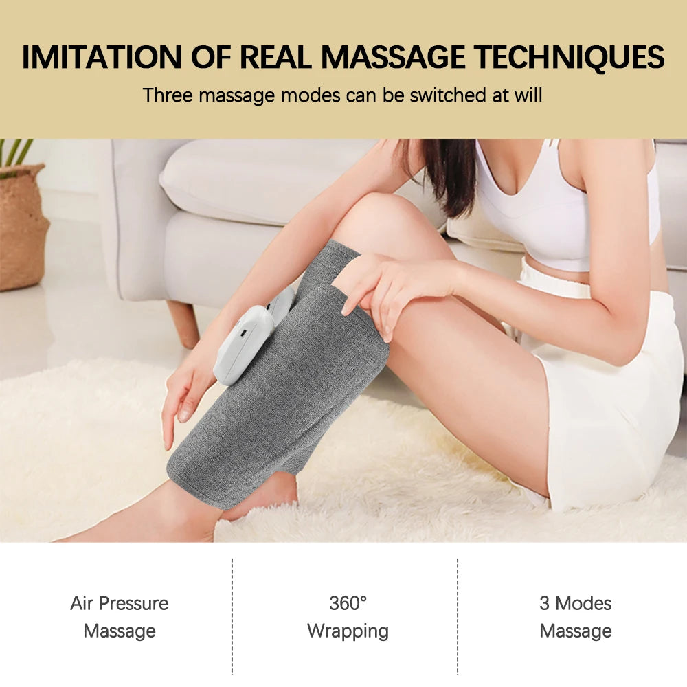 360° Air Compression Leg Massager – Wireless Calf Muscle Recovery