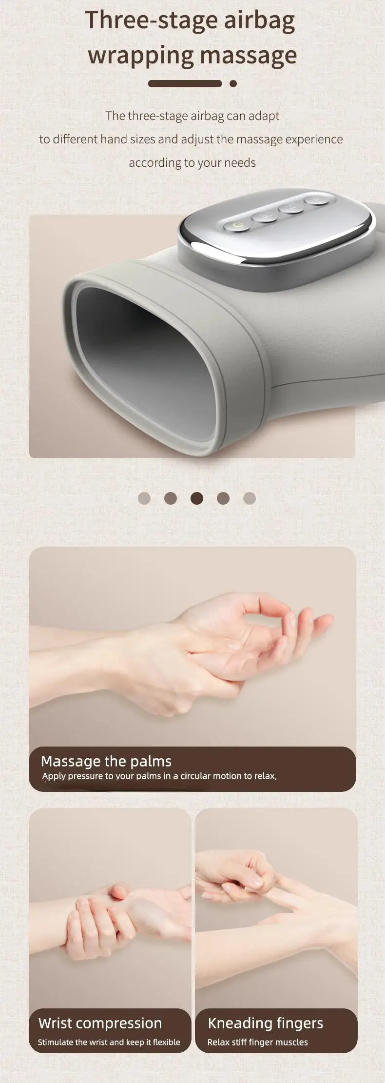 Hand Massager with Air Compression – Finger, Palm & Wrist Relaxation Glove