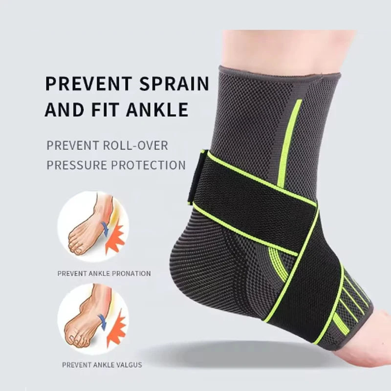 Ankle Compression Support Brace – Adjustable Sports Protection Sleeve