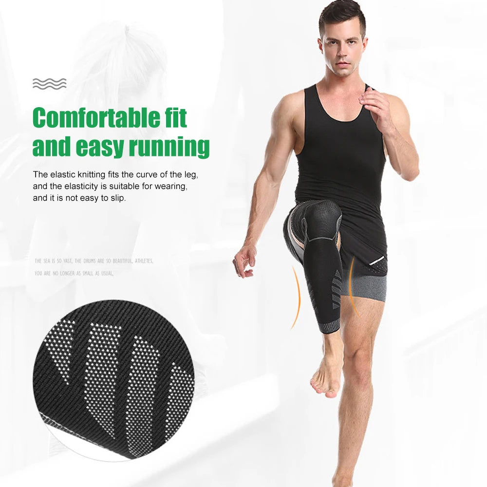 Full Leg Compression Sleeve – Long Knee Support for Sports & Pain Relief