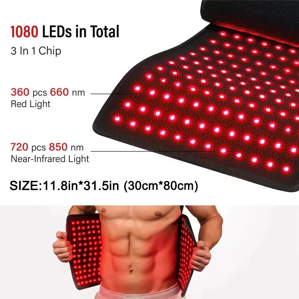 Red Light Therapy Heating Pad – Infrared 850nm Relief for Back, Waist & Shoulders
