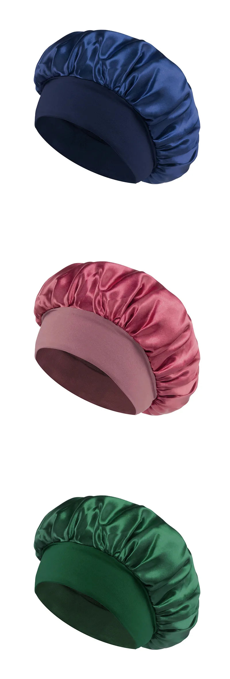 Women’s Satin Hair Bonnet – Soft Elastic Sleep Cap for Hair Care