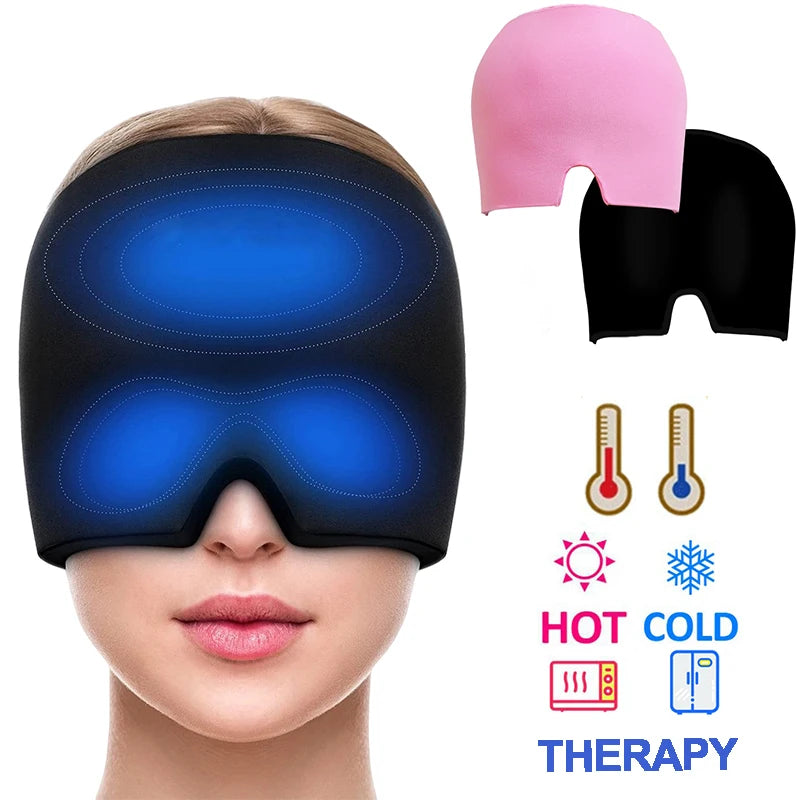 Reusable Gel Ice Migraine Relief Cap – Cold Compression Head Wrap