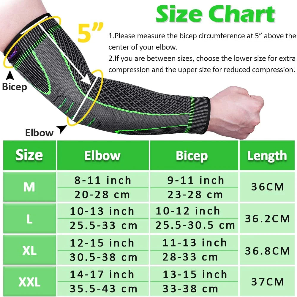 Breathable Elbow Compression Sleeve – Non-Slip Arm Support for Sports & Workouts