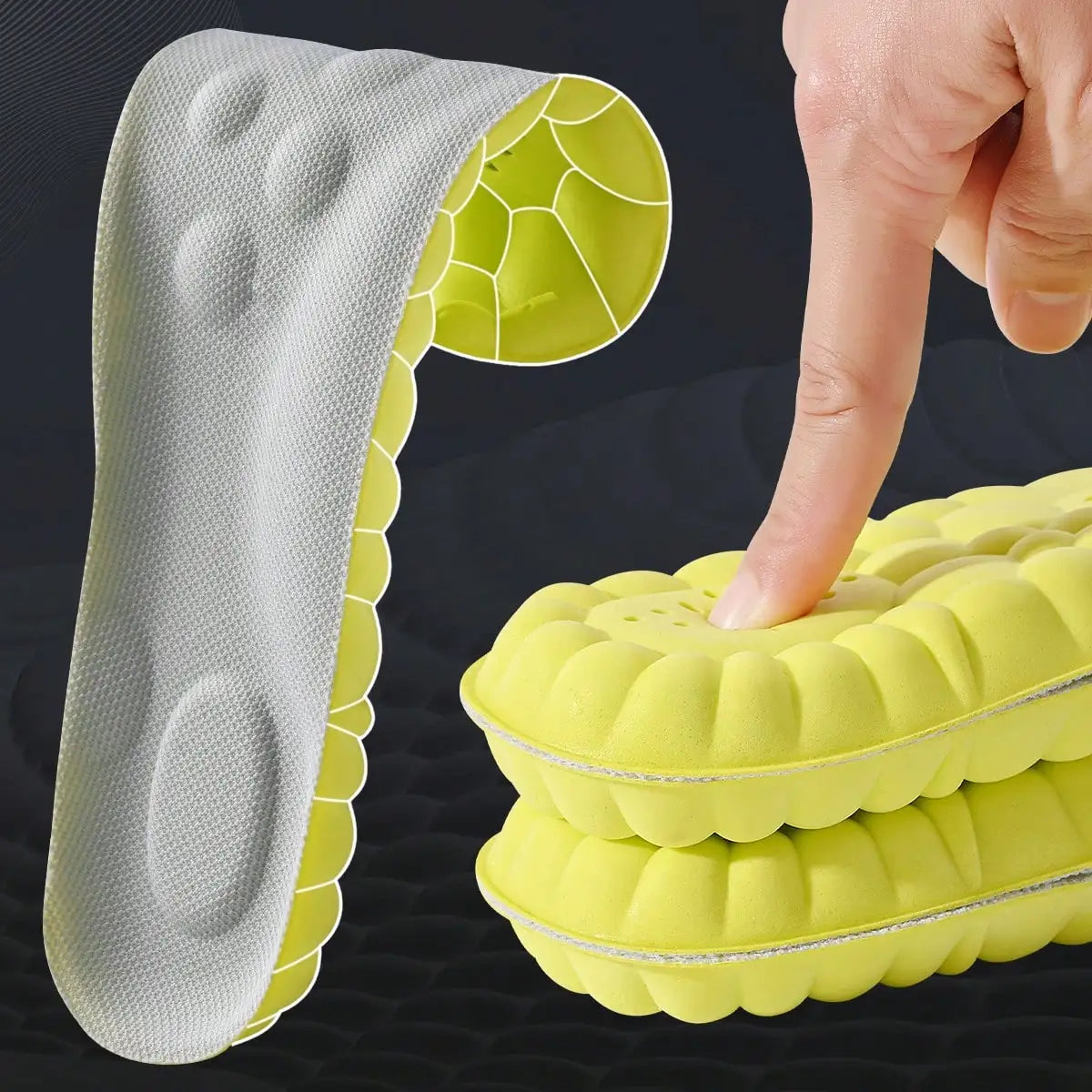 Breathable Latex Sport Insoles – Shock Absorption & Arch Support (1–4 Pairs)