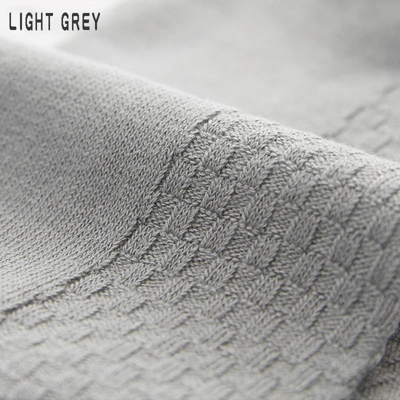 5 Pairs Men’s Bamboo Fiber Socks – Breathable Business & Casual Crew