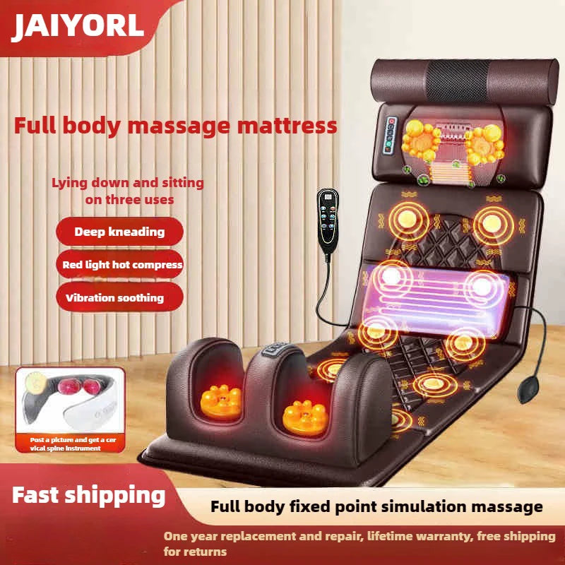 Full Body Massage Mat with Heat – Airbag Compression & Vibration Massage Cushion