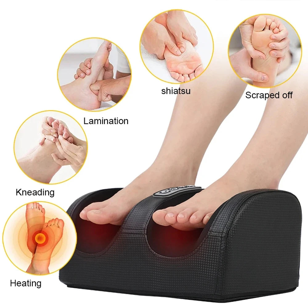 Shiatsu Foot & Calf Massager – Heated Kneading Relief for Tired Muscles