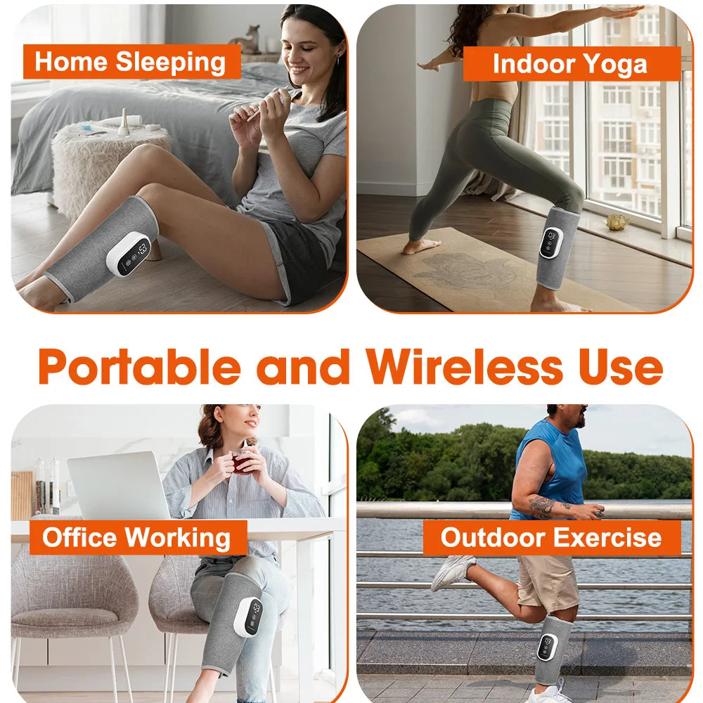 360° Air Compression Leg Massager – Wireless Calf Muscle Recovery