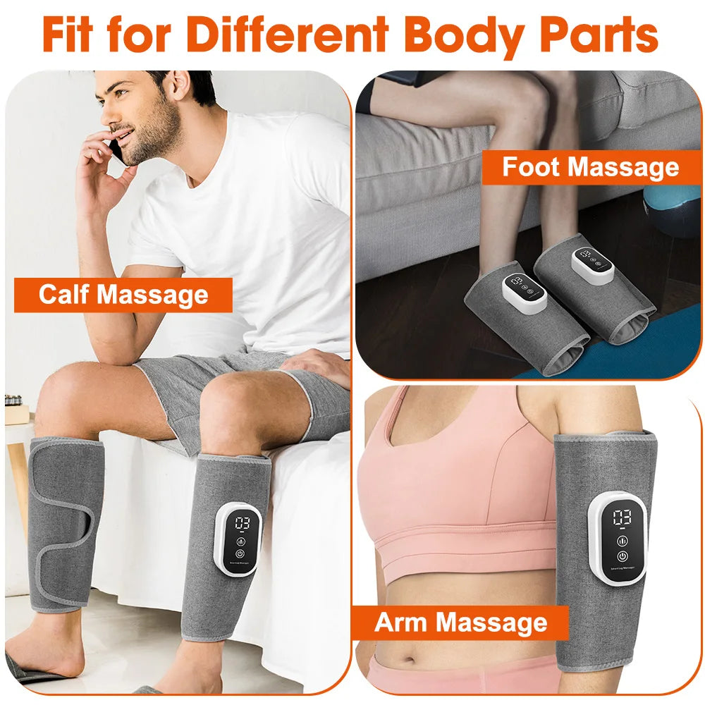 360° Air Compression Leg Massager – Wireless Calf Muscle Recovery