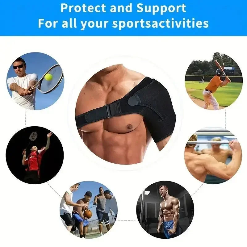 Adjustable Shoulder Support Brace – Compression Fit for Left or Right Shoulder