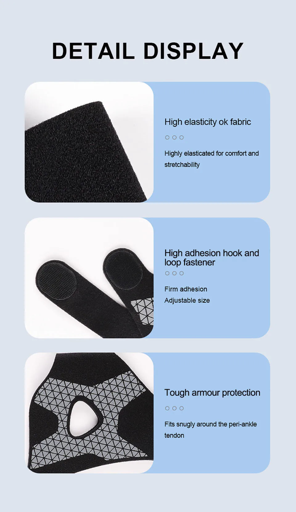 Adjustable Strap Ankle Support Brace – Ultra-Thin Compression Stabilizer