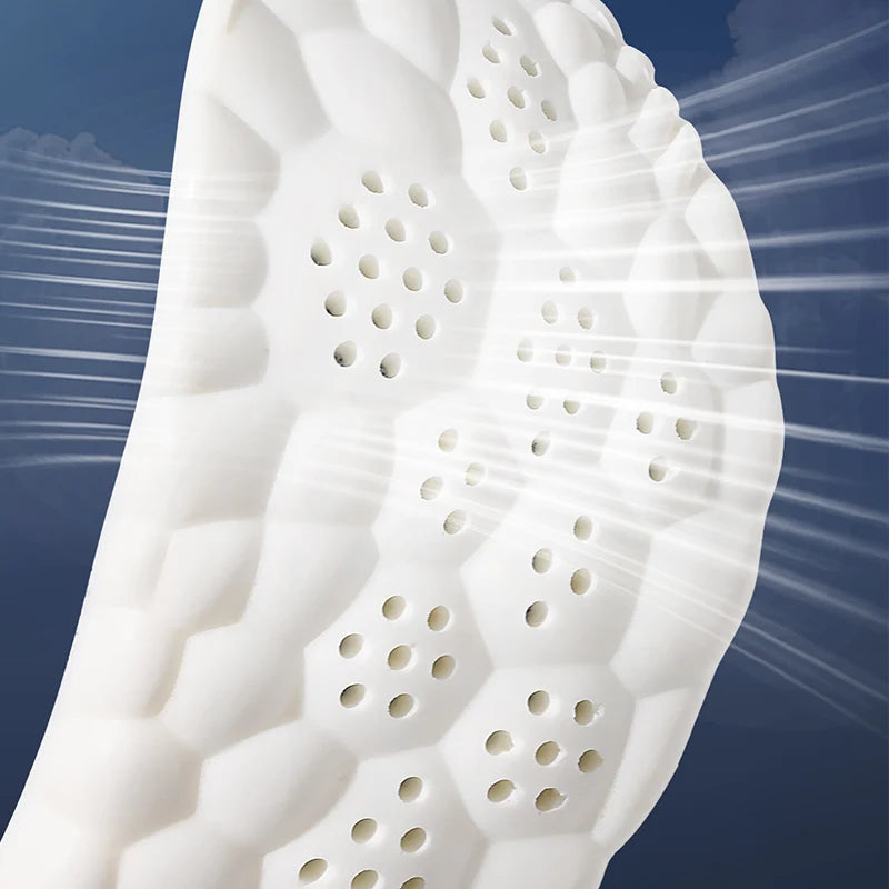 Breathable Latex Sport Insoles – Shock Absorption & Arch Support (1–4 Pairs)