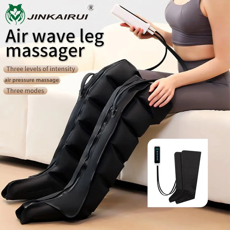 Electric Pneumatic Leg Massager – Extended Thigh, Calf & Foot Compression with Remote