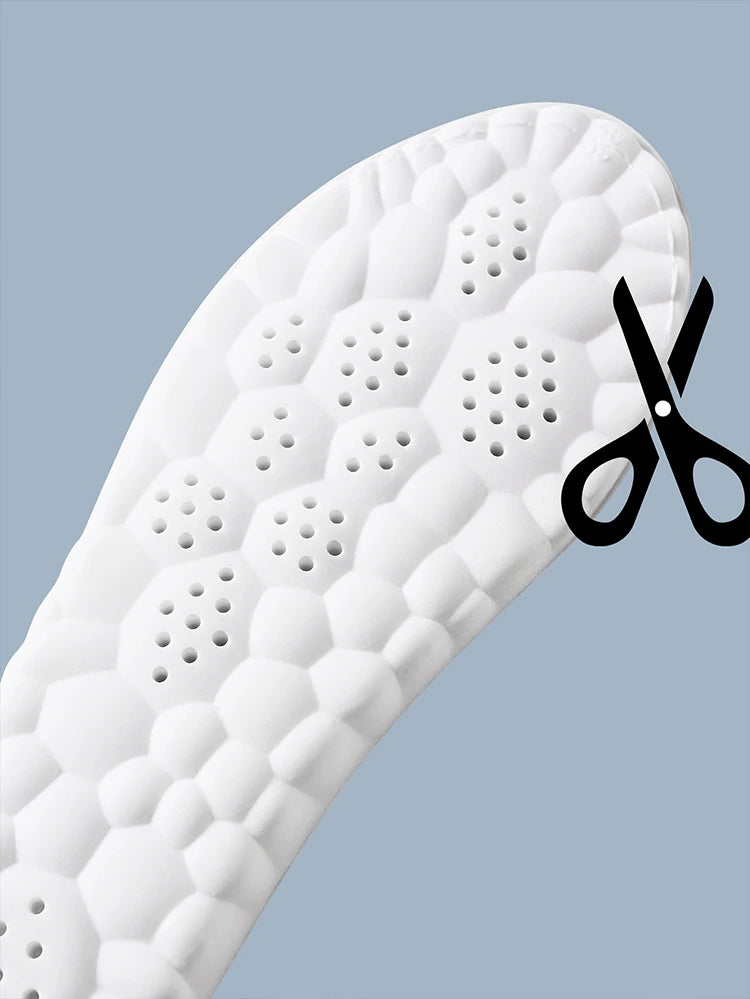 Breathable Latex Sport Insoles – Shock Absorption & Arch Support (1–4 Pairs)