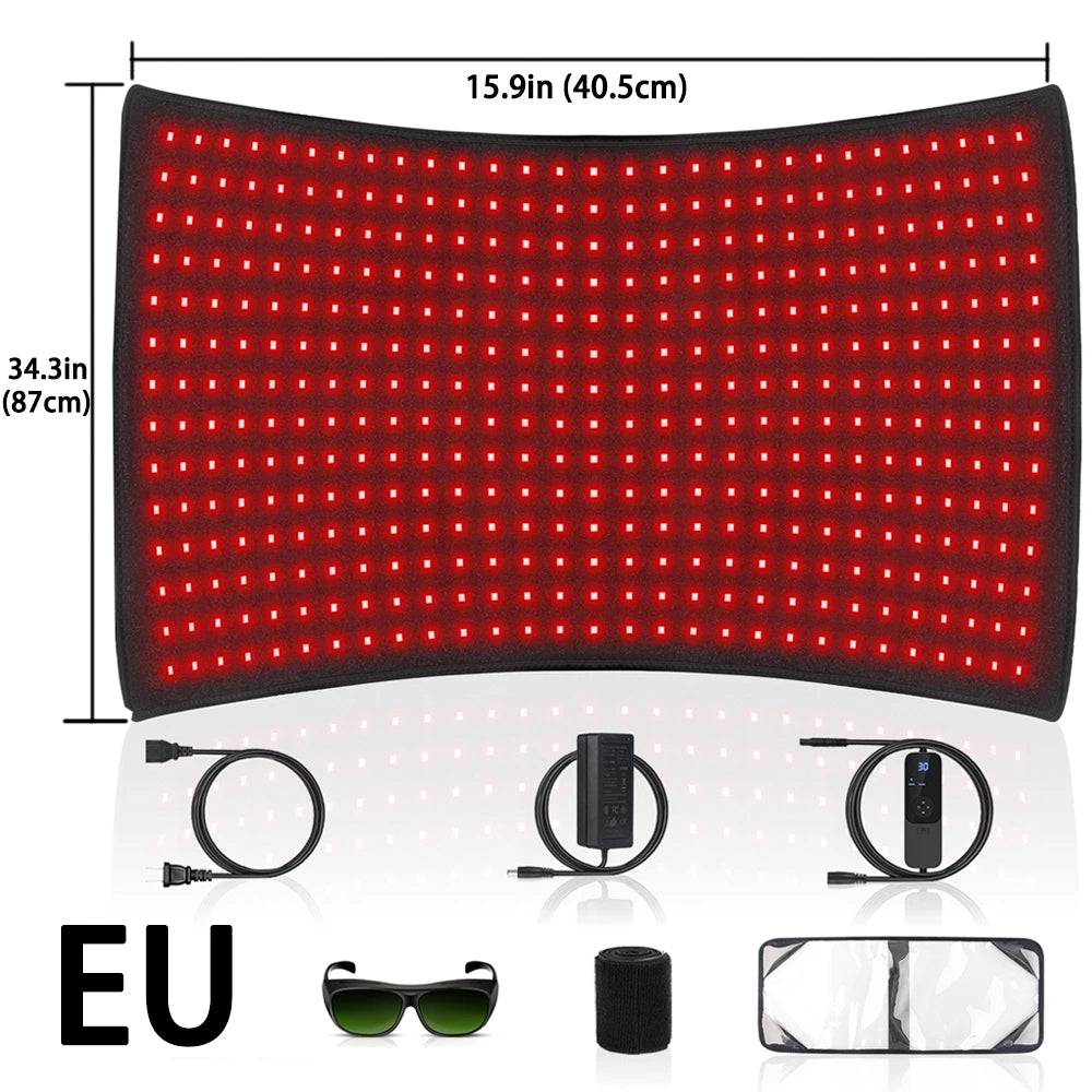 Red Light Therapy Heating Pad – Infrared 850nm Relief for Back, Waist & Shoulders