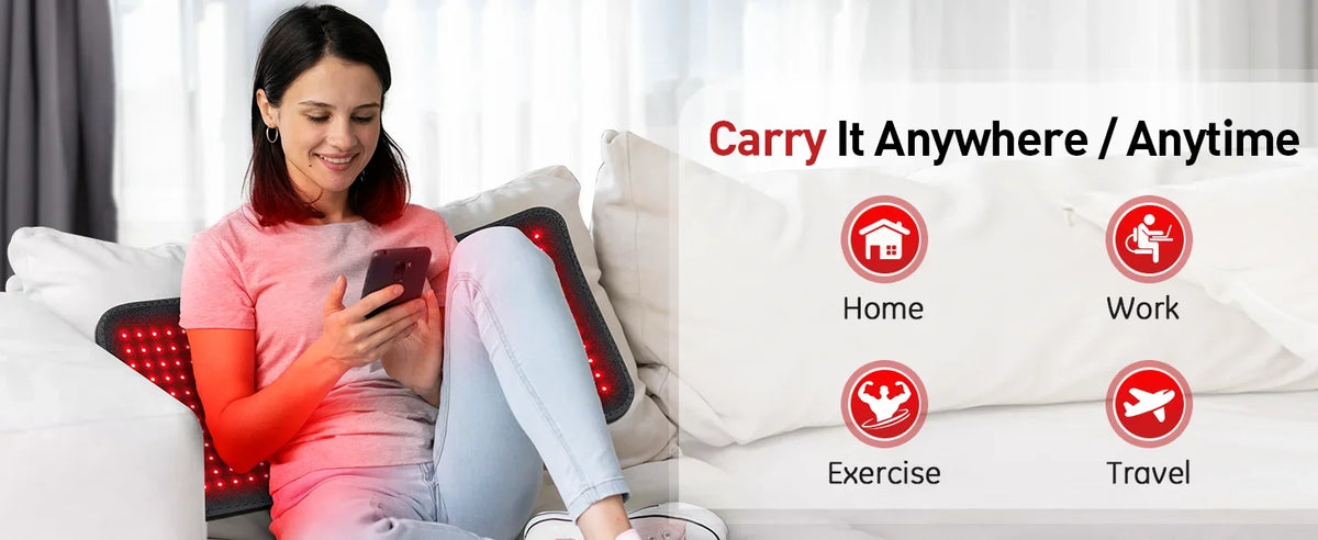 Red Light Therapy Heating Pad – Infrared 850nm Relief for Back, Waist & Shoulders