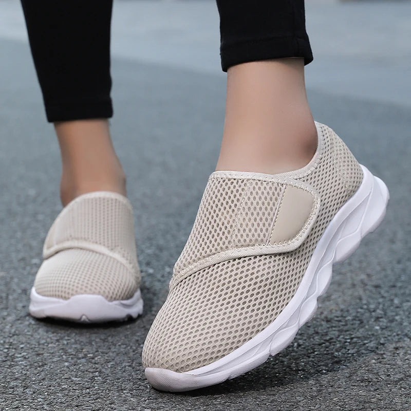 Orthopedic Wide Fit Walking Shoes – Adjustable Support for Everyday Comfort